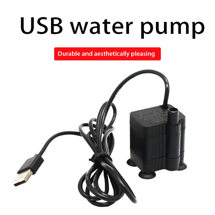 USB Malý Vodní Čerpadlo 5V Vodní Čerpadlo 2.5 W Terénní úpravy Cirkulující Vodní Čerpadlo pro Pet Vodní Čerpadlo Ryby Nádrže Krajiny Dekorace . ' - ' . 0