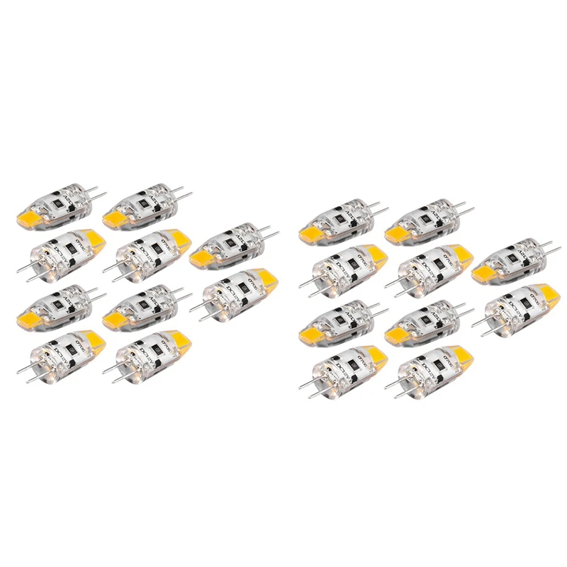 20X G4 LED Žárovky 12V DC Stmívatelné COB LED Žárovka G4 1.5 W 360 Úhel Paprsku Nahradit 15W Halogenová žárovka (Teplá Bílá) . ' - ' . 0