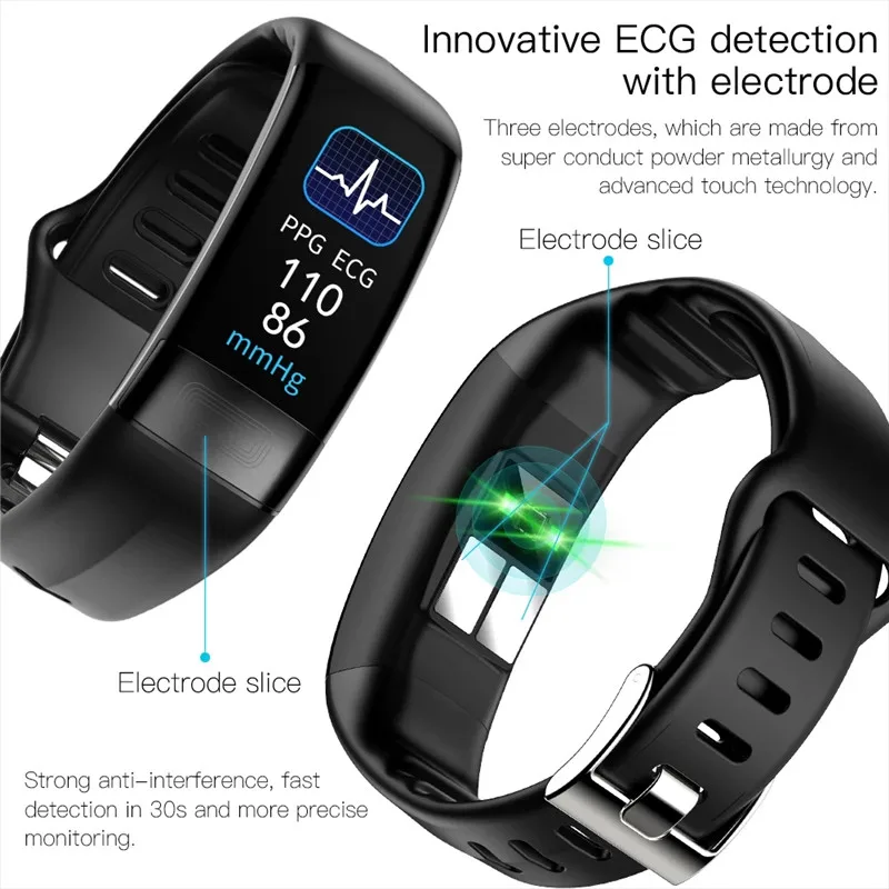 2023 EKG, PPG Spo2 Inteligentní Náramek Hodinky Lékařské Zdravotní ECC Fitness Tracker pro Muže, Ženy, Kalorie, Krevní Tlak Smartwatch . ' - ' . 1