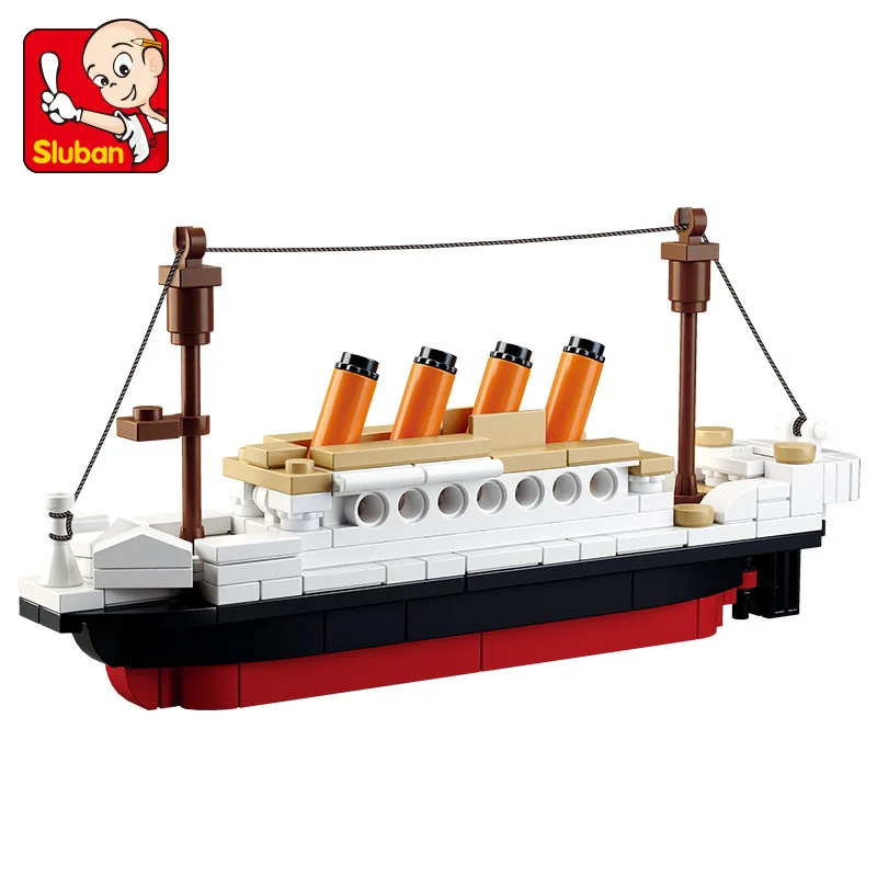 194PCS Města RMS Titanic Výletní Loď 3D Loď Model Hračky Cihly DIY Loď Přátelé Shromáždili Stavební Bloky Vzdělávací Hračky . ' - ' . 2