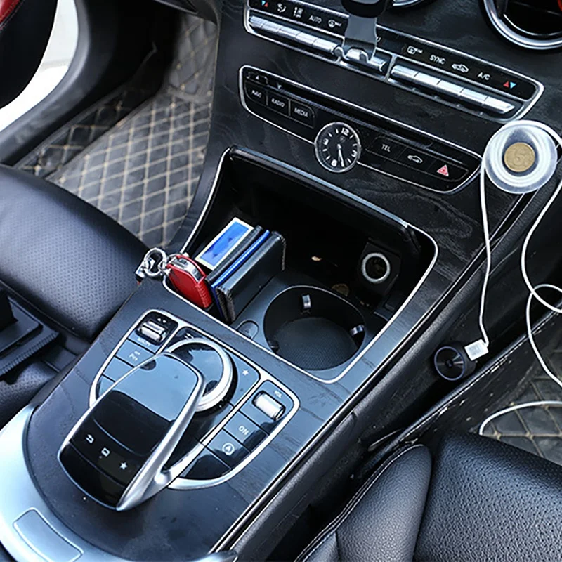 Auto Centrální Ovládání Vody Držák Úložný Box Držák Telefonu pro Mercedes Benz C E GLC-Class X253 W205 . ' - ' . 2