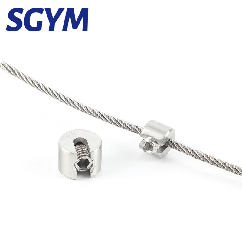 SGYM 2ks Nerezové Oceli 316 2/3/4/5/6 mm Wire Rope Grip Zastavit Malý Jednolůžkový Otočný Kabel Drát Lano Svorky . ' - ' . 3