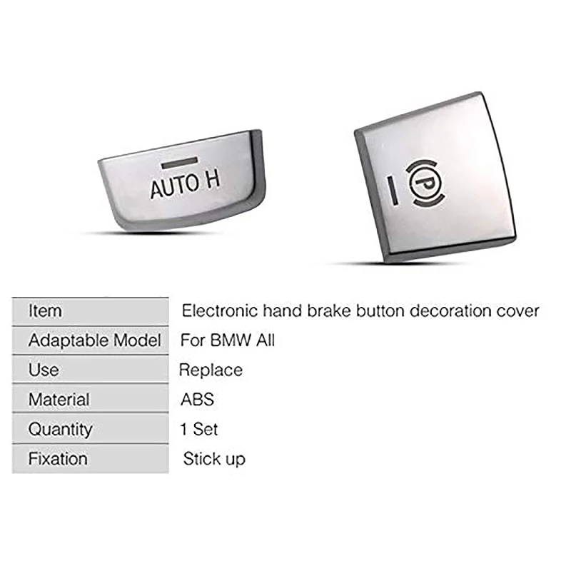 ABS Chrome Elektronické Ruční Brzdy P Tlačítko Dekorace Krytu pro BMW F10 F07 F01 X3 F25, X4 F26 F11 F06 X5 F15 X6 F16 Auto Accessori . ' - ' . 3