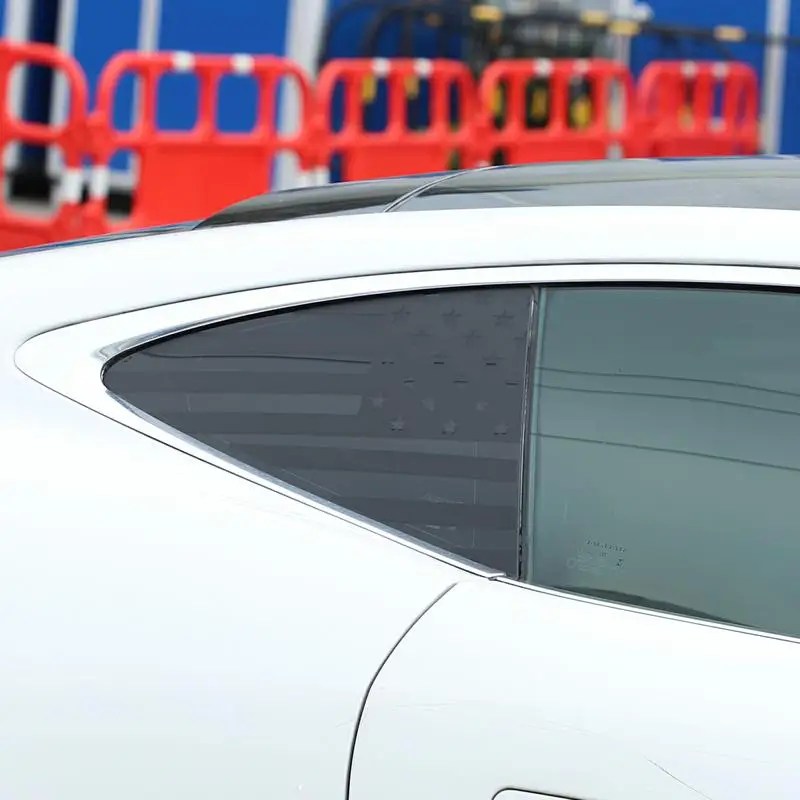 Pro Jaguar F-TYPE v letech 2013-2022 PVC Černé Auto Zadní trojúhelníkové Okno Skleněný Panel Trim Samolepka Auto Příslušenství . ' - ' . 4