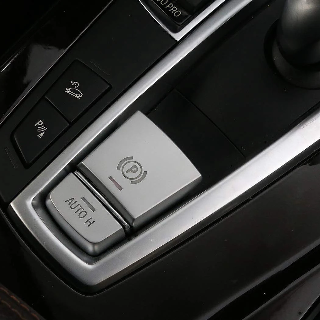 ABS Chrome Elektronické Ruční Brzdy P Tlačítko Dekorace Krytu pro BMW F10 F07 F01 X3 F25, X4 F26 F11 F06 X5 F15 X6 F16 Auto Accessori . ' - ' . 5